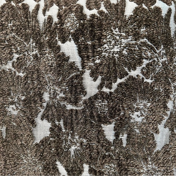 ModCloth Genuine Joy Silver & Brown Flocked Floral A Line Dress Women’s XL - Picture 11 of 13